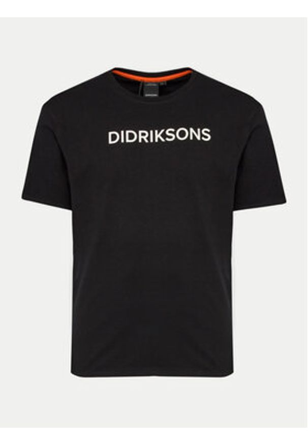Didriksons T-Shirt Harald 505551 Czarny Regular Fit. Kolor: czarny. Materiał: bawełna