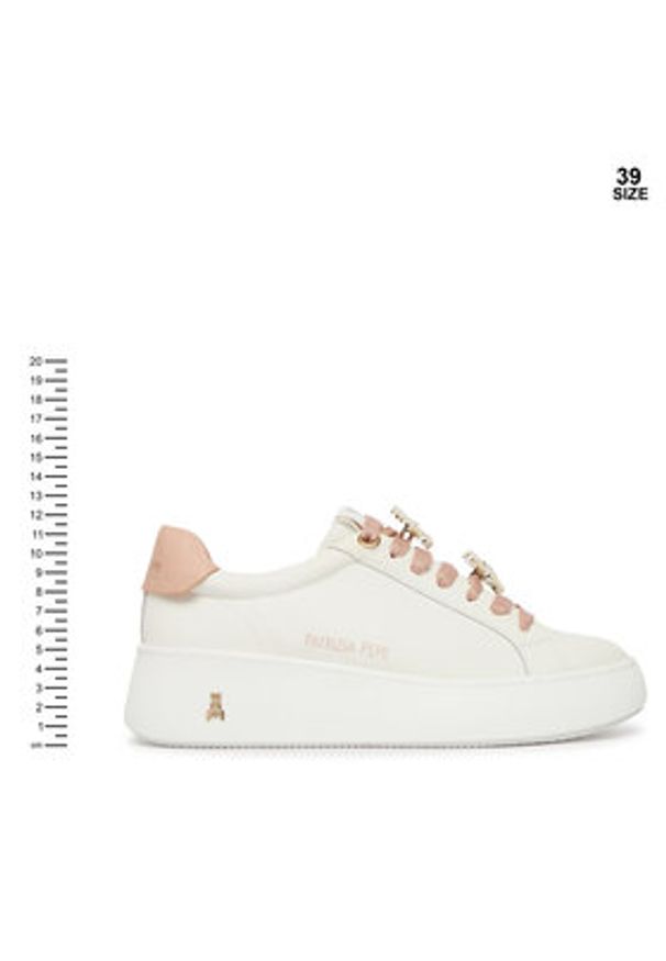 Patrizia Pepe Sneakersy PPJ353.09 Biały. Kolor: biały. Materiał: skóra