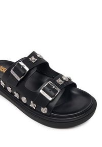 Just Cavalli Klapki 80QA3S92 ZPB91 Czarny. Kolor: czarny. Materiał: skóra #6