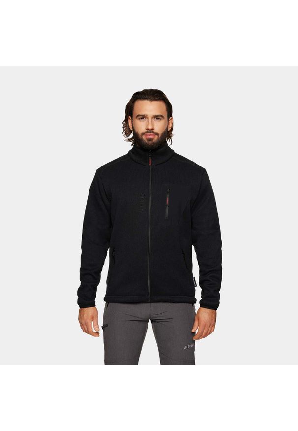 Bluza trekkingowa polarowa męska Alpinus Svene. Kolor: czarny. Materiał: polar. Sport: turystyka piesza