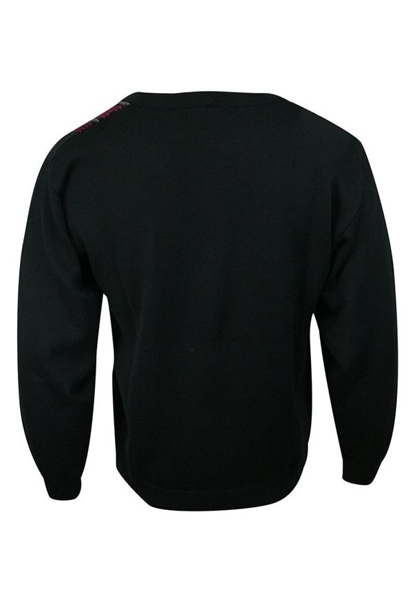 Max Sheldon - Kardigan, Czarno-Czerwony, Sweter Zapinany na Guziki, Elegancki -MAX SHELDON- Męski. Okazja: na co dzień. Kolor: czerwony. Materiał: akryl, bawełna. Styl: elegancki