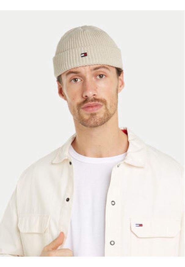 Tommy Jeans Czapka AM0AM12635 Beżowy. Kolor: beżowy. Materiał: bawełna, materiał