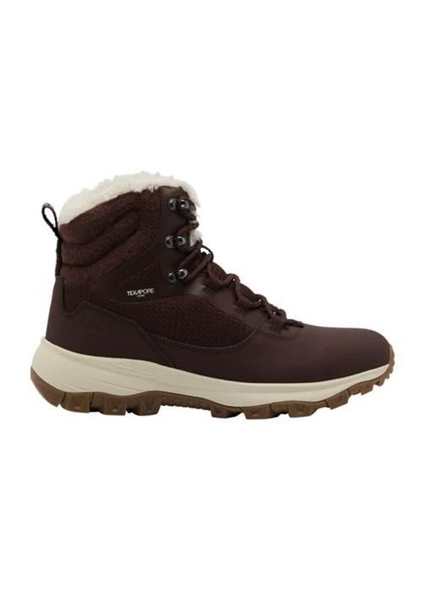 Buty do chodzenia damskie Jack Wolfskin Winterstiefel Everquest High Texapore. Wysokość cholewki: za kostkę. Zapięcie: sznurówki. Kolor: brązowy. Materiał: guma, skóra, syntetyk, materiał. Szerokość cholewki: normalna. Sport: turystyka piesza