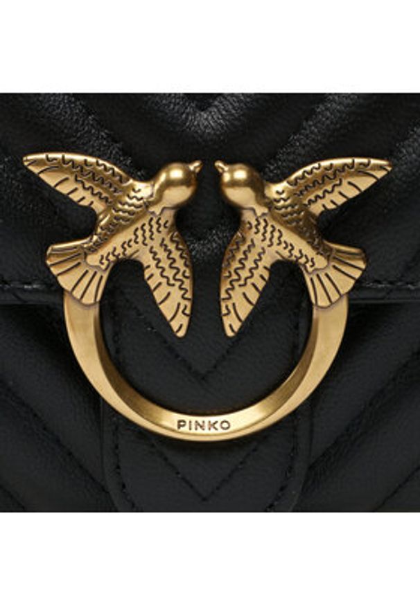 Pinko Torebka Love One Wallet C PE 23 PLTT 100062 A0GK Czarny. Kolor: czarny. Materiał: skórzane