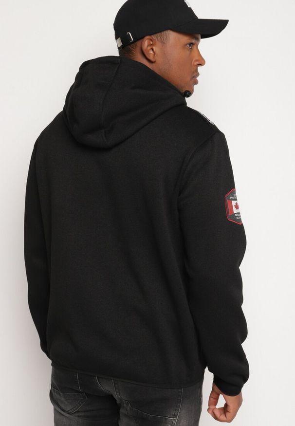 Born2be - Czarna Bluza z Kapturem Rozpinana z Kieszeniami Anarito. Okazja: na co dzień. Typ kołnierza: kaptur. Kolor: czarny. Długość rękawa: długi rękaw. Długość: długie. Styl: casual, elegancki, sportowy