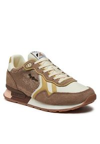 Pepe Jeans Sneakersy Brit Sequins W PLS40009 Beżowy. Kolor: beżowy. Materiał: skóra #3