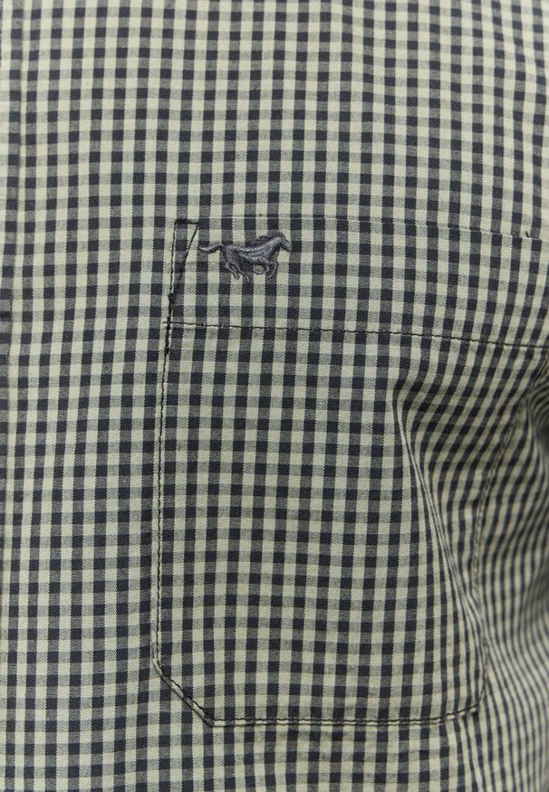 Mustang - MUSTANG CHESTER GINGHAM MĘSKA KOSZULA W KRATĘ KRATA NA GUZIKI ELEGANCKA GREEN CHECK 1015613 12636. Styl: elegancki