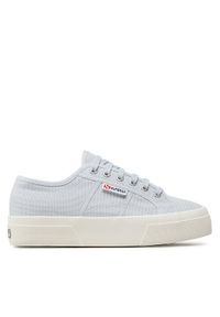 Superga Tenisówki 2740 Platform S21384W Niebieski. Kolor: niebieski. Materiał: materiał. Obcas: na platformie #1