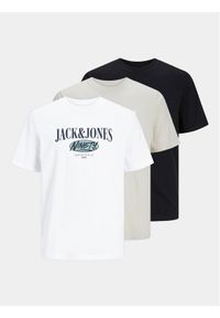 Jack & Jones - Jack&Jones Komplet 3 t-shirtów Cobin 12260814 Kolorowy Standard Fit. Materiał: bawełna. Wzór: kolorowy #1