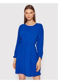 Rinascimento Sukienka codzienna CFC0106038003 Niebieski Regular Fit. Okazja: na co dzień. Kolor: niebieski. Materiał: syntetyk. Typ sukienki: proste. Styl: casual