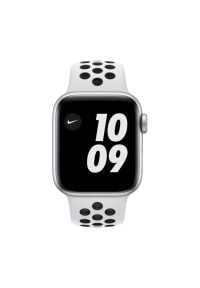 APPLE Watch SE Nike 40mm (Srebrny z opaską sportową w kolorze czarnym). Kolor: srebrny, czarny, wielokolorowy. Styl: sportowy #2
