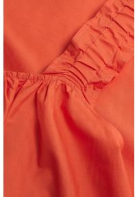 mango - Mango Sukienka bawełniana Delos kolor czerwony maxi oversize. Kolor: czerwony. Materiał: bawełna. Długość rękawa: na ramiączkach. Typ sukienki: oversize. Długość: maxi #6
