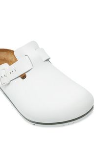 Birkenstock Klapki Boston Pro Le 1025992 Biały. Kolor: biały. Materiał: skóra