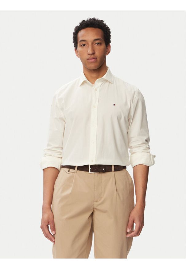 TOMMY HILFIGER - Tommy Hilfiger Koszula Gmd MW0MW43298 Biały Regular Fit. Kolor: biały. Materiał: bawełna