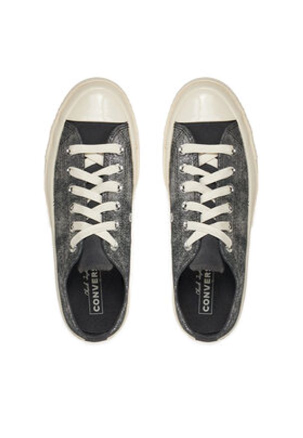 Converse Trampki Chuck 70 Suede Shimmer Ox A10379C Szary. Kolor: szary. Materiał: skóra, zamsz