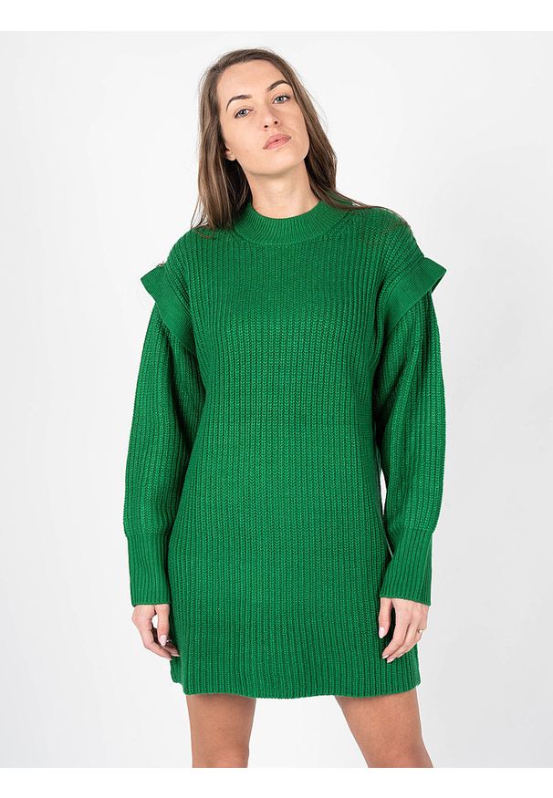 Silvian Heach Sukienka | PGA22120VE | Kobieta | Zielony. Okazja: na co dzień. Kolor: zielony. Materiał: akryl, poliamid. Wzór: ze splotem. Typ sukienki: proste. Styl: casual. Długość: midi