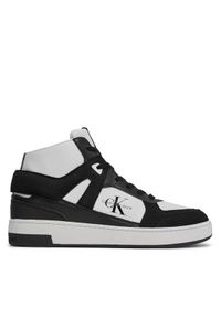 Calvin Klein Jeans Sneakersy Basket Cupsole Mid Lth Ml Fad YM0YM00883 Biały. Kolor: biały