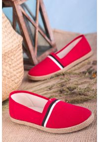 Casu - Czerwone espadryle casu slip on 905. Zapięcie: bez zapięcia. Kolor: czerwony #2