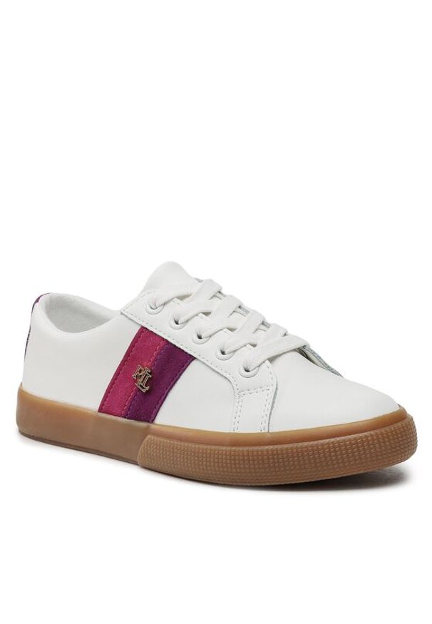 Sneakersy Lauren Ralph Lauren. Kolor: biały. Materiał: skóra