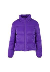 Urban Classics - Damska Kurtka Puchowa Sharkskin. Kolor: fioletowy. Materiał: puch. Sport: turystyka piesza