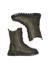 Mustang Trzewiki 1502-502 Khaki. Kolor: brązowy. Materiał: materiał #3