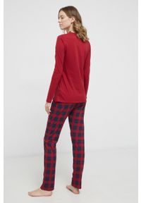 Tom Tailor Piżama bawełniana kolor bordowy. Stan: podwyższony. Kolor: czerwony. Materiał: bawełna. Wzór: nadruk #4