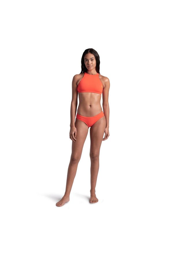 Strój kąpielowy damski na basen dwuczęściowy góra od stroju Arena Crop. Kolor: pomarańczowy