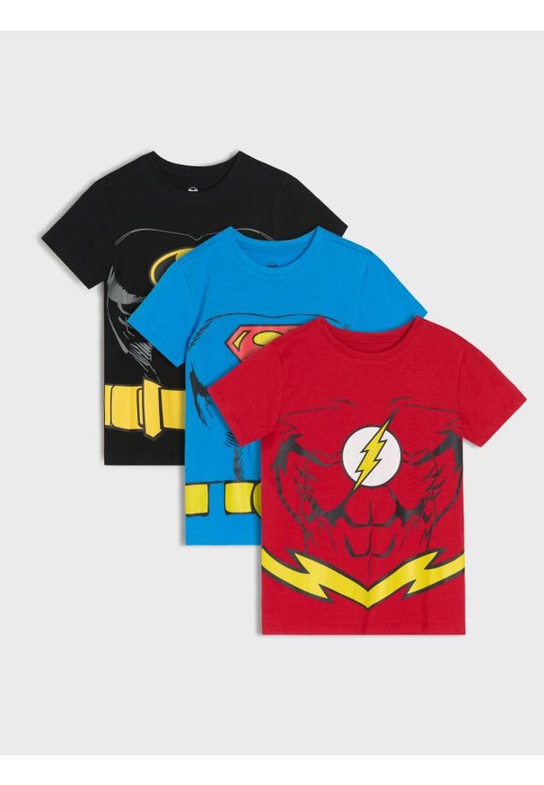Sinsay - Koszulki 3 pack Superman - wielobarwny. Wzór: motyw z bajki