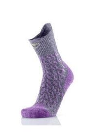 Skarpety trekkingowe dla kobieta Therm-ic Trekking UltraCool Linen Crew Lady. Kolor: fioletowy, szary, wielokolorowy. Materiał: len, wiskoza, elastan, poliamid. Sport: turystyka piesza