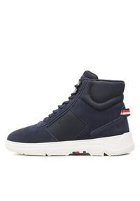 TOMMY HILFIGER - Tommy Hilfiger Sneakersy Core Mix Suede Hybrid Boot FM0FM04596 Granatowy. Kolor: niebieski. Materiał: skóra, zamsz