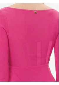Pinko Sukienka dzianinowa Cavallo 101856 A16N Różowy Slim Fit. Kolor: różowy. Materiał: wiskoza, syntetyk