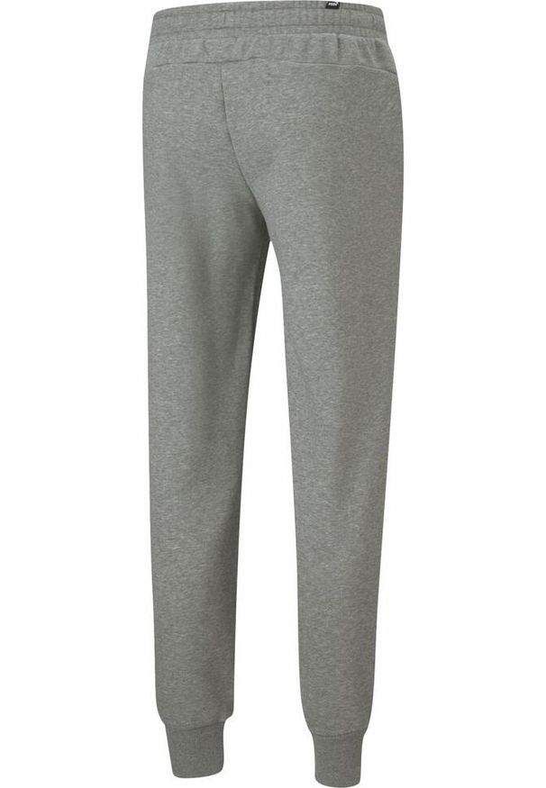 Puma - Męskie spodnie dresowe z logo Essentials PUMA Medium Gray Heather. Kolor: szary. Materiał: bawełna, poliester, dresówka