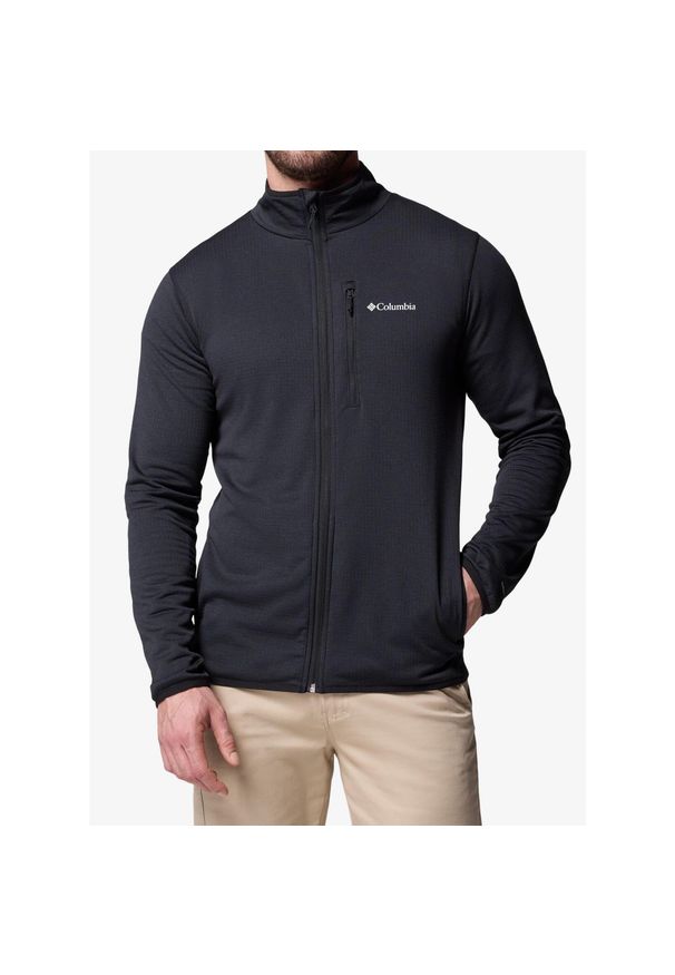 columbia - Bluza polarowa męska Columbia Essential Hike Grid Fleece Full Zip. Kolor: czarny. Materiał: polar. Sport: turystyka piesza
