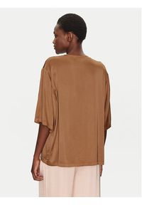 ViCOLO Bluzka TD0013 Brązowy Relaxed Fit. Kolor: brązowy. Materiał: wiskoza #5