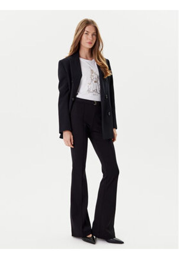Liu Jo Spodnie materiałowe MF5143 J9189 Czarny Regular Fit. Kolor: czarny. Materiał: syntetyk