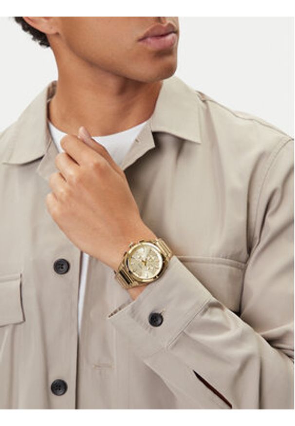 Fossil Zegarek Everett Chronograph FS6119 Złoty. Kolor: złoty