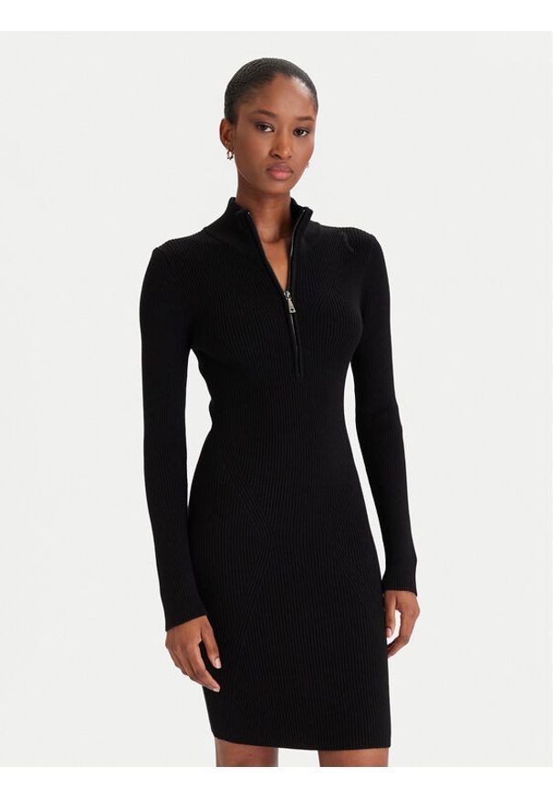 Guess Sukienka codzienna W5BK45 Z0572 Czarny Slim Fit. Okazja: na co dzień. Kolor: czarny. Materiał: syntetyk. Typ sukienki: proste. Styl: casual