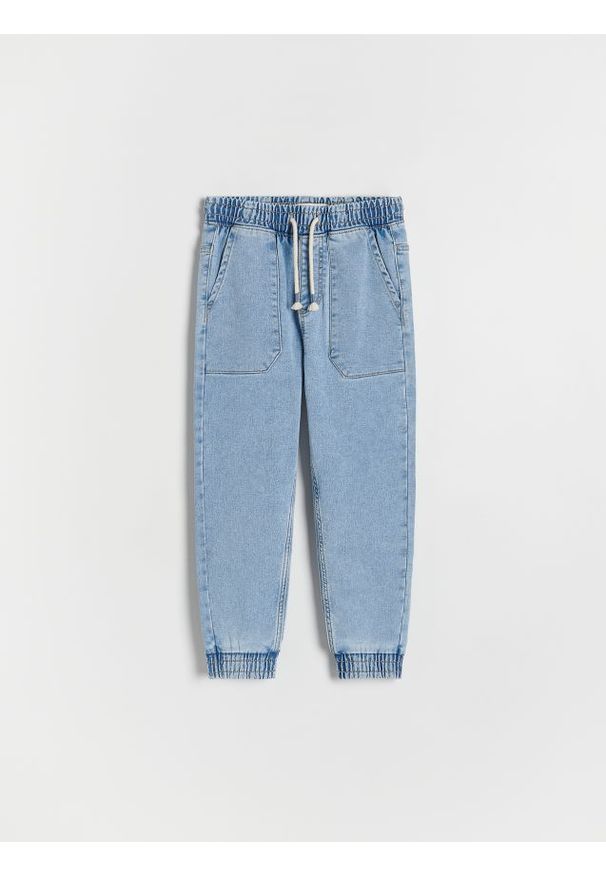 Reserved - Jeansy jogger - niebieski. Kolor: niebieski