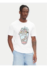 Jack & Jones - Jack&Jones T-Shirt Eljah 12268472 Biały Relaxed Fit. Kolor: biały. Materiał: bawełna
