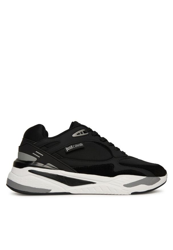 Just Cavalli Sneakersy 79QA3SD2 ZSD38 Czarny. Kolor: czarny. Materiał: materiał