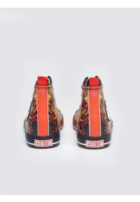 Big-Star - Trampki wysokie ze skóry ekologicznej z nadrukiem WOśP czarne TT174401 906. Okazja: na spacer. Zapięcie: pasek. Kolor: czarny. Materiał: skóra ekologiczna. Wzór: nadruk. Styl: wizytowy #4