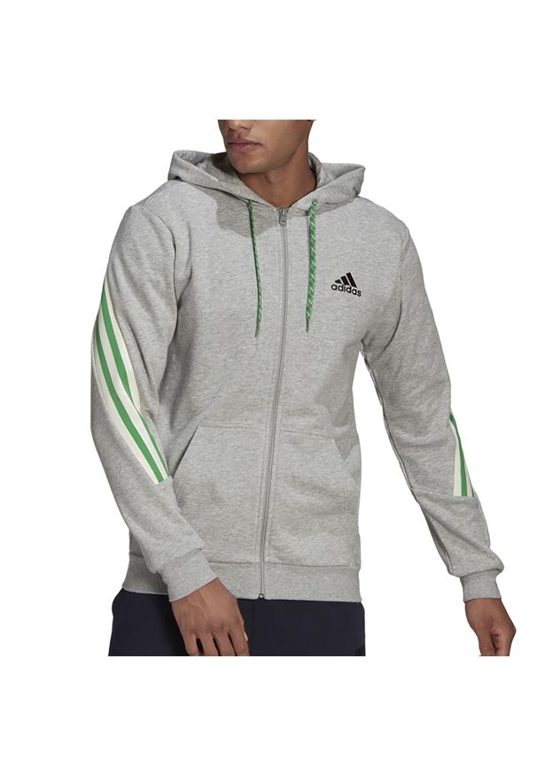 Adidas - adidas Sportswear 3-Stripes Tape Full-Zip Sweatshirt > GM6897. Materiał: dzianina, poliester, bawełna. Wzór: aplikacja. Styl: klasyczny