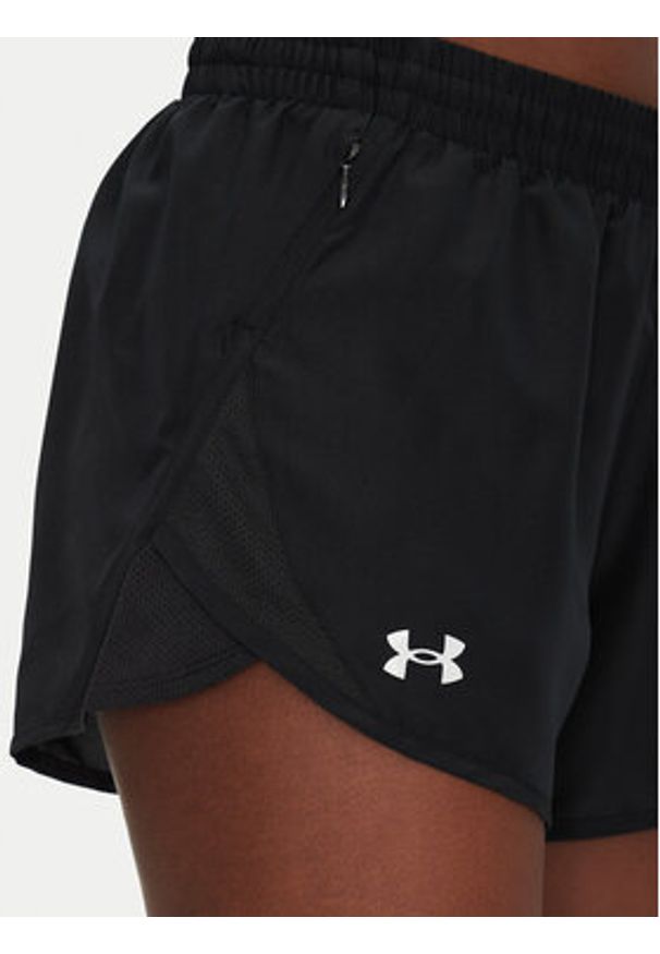 Under Armour Szorty sportowe Fly By 3" 1382438 Czarny Loose Fit. Kolor: czarny. Materiał: syntetyk