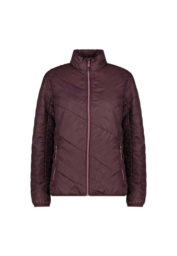 Damska kurtka puchowa CMP. Kolor: czerwony, fioletowy, wielokolorowy. Materiał: puch. Sport: turystyka piesza