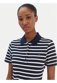 TOMMY HILFIGER - Tommy Hilfiger Sukienka codzienna 1985 WW0WW43228 Granatowy Slim Fit. Okazja: na co dzień. Kolor: niebieski. Materiał: bawełna. Typ sukienki: proste. Styl: casual #4
