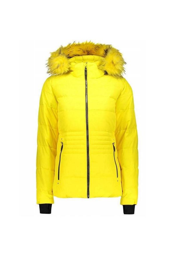 Kurtka narciarska damska CMP Zip Hood. Kolor: wielokolorowy, żółty, czarny. Sport: narciarstwo