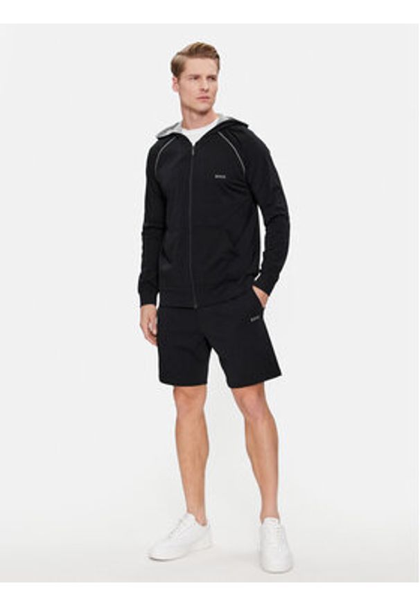 BOSS - Boss Bluza Mix&Match 50515392 Czarny Regular Fit. Kolor: czarny. Materiał: bawełna