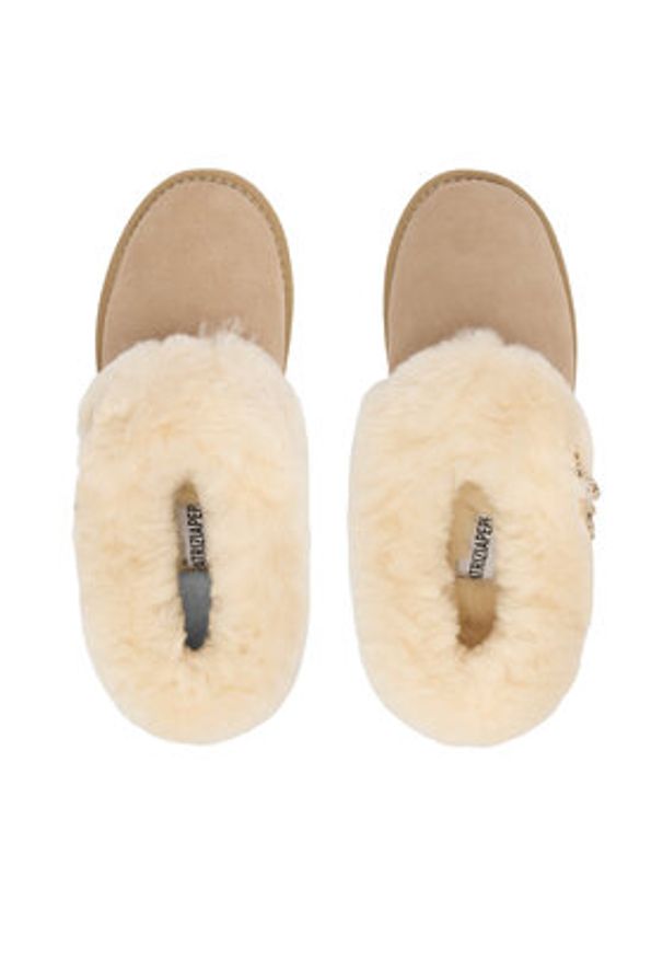 Patrizia Pepe Śniegowce PPJ988.22 Beżowy. Kolor: beżowy. Materiał: skóra, zamsz