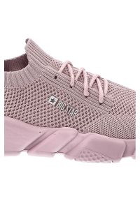 Big-Star - Różowe Sneakersy Big Star Damskie Buty Sportowe. Kolor: różowy. Materiał: materiał. Szerokość cholewki: normalna. Wzór: kolorowy. Styl: sportowy #4