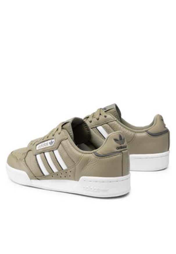 Adidas - adidas Sneakersy Continental 80 Stripes GZ6264 Zielony. Kolor: zielony. Materiał: skóra
